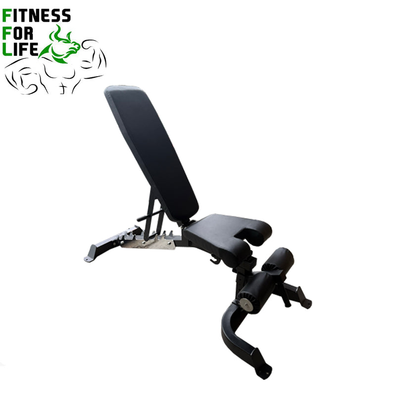 Load image into Gallery viewer, Power Rack Lat Pulldown Bundle + Bench HD (Rubber Tri grip Plates )
