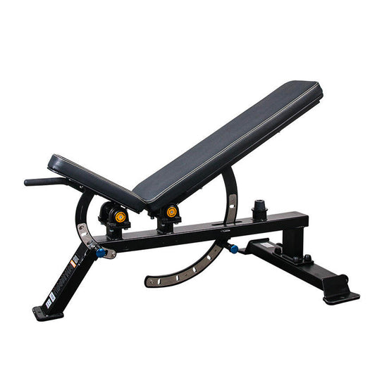 Poule de traction Lat Power Rack + banc HD (plaques de poignée en caoutchouc)