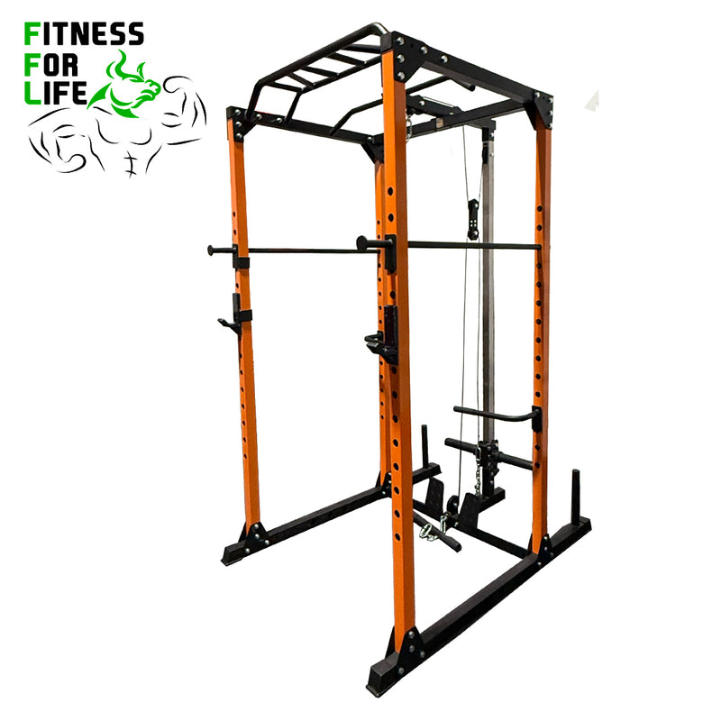 Load image into Gallery viewer, Power Rack + Pulley Bundle (Rubber plates)
