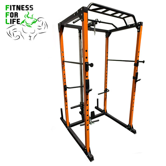 Power Rack + Pulley Bundle (Rubber plates)