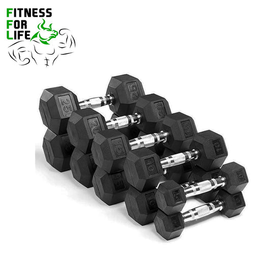 430 lb HEX Dumbbells set + Rack