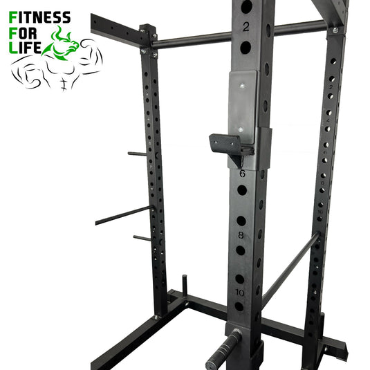 Squat Power Rack Cage 3x3 Heavy Duty Bundle (110 lb ) metal plates